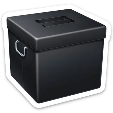A long block of black boxes sticker