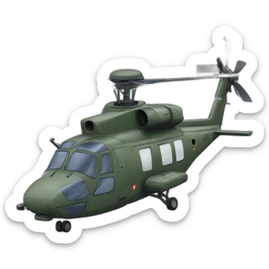 helicoptere de combat sticker