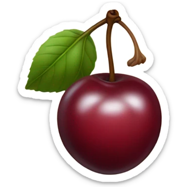 cherry with burgundy bow sticker