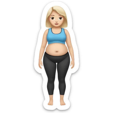 femme belly stuffing legging sticker
