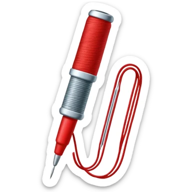 Sewing Needle with a thread  sticker