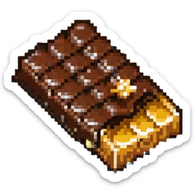 chocolate bar with honey on top sticker