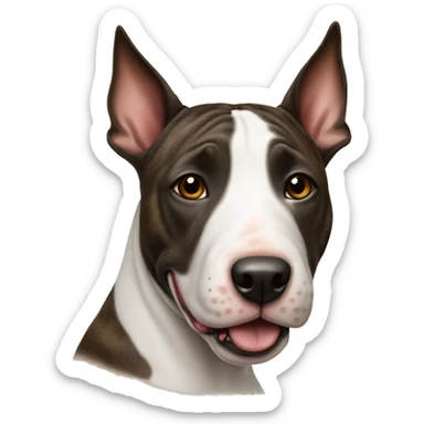 brindle bull terrier sticker