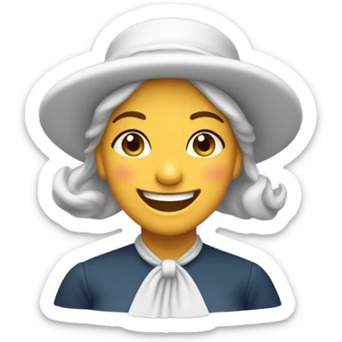 Laughing Amish lady sticker