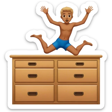 Jumpin off dresser sticker