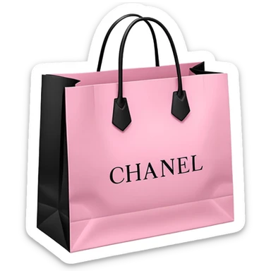 Victoria secret shopping bag and Sephora shopping bag and Chanel shopping bag sticker