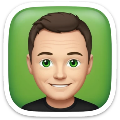 Tony Mortimer with green eyes sticker