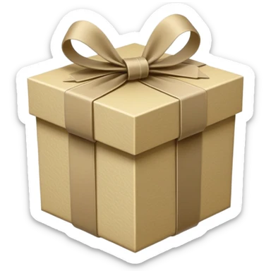 khaki gift box sticker
