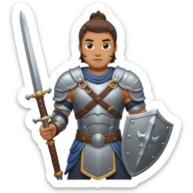 warrior man sticker