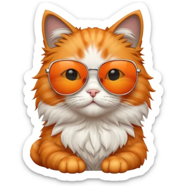 Cat with sunglasses sticker