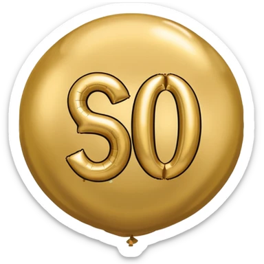 50th birthday balloon sticker