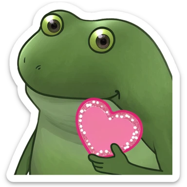 Pink sparkly heart sticker