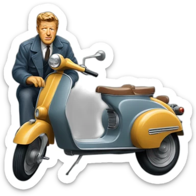 jean gabin en scooter sticker