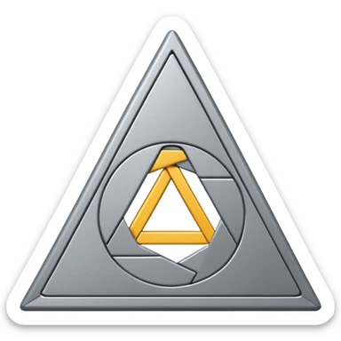a triangle like a bureaucratic system sticker