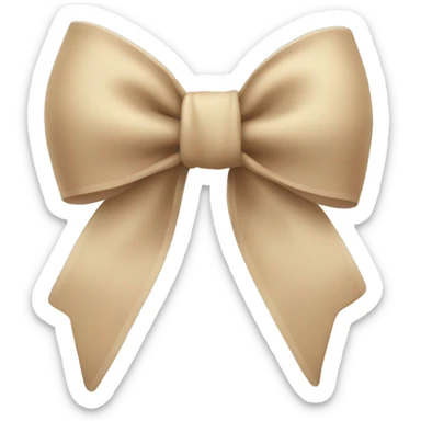 Beige bow sticker