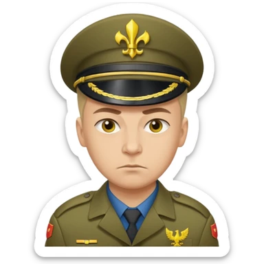 generate realistic military logistics department manager from ukraine sticker