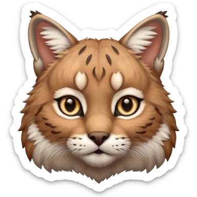 Cute bobcat sticker