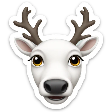 white-reindeer sticker