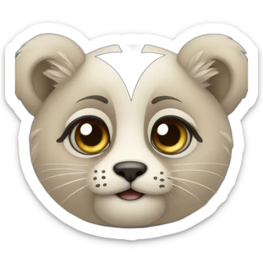 an animals in the colors of Israel sticker