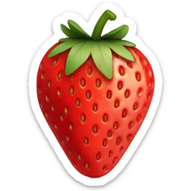 Cut open strawberry  sticker