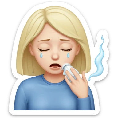 A Woman vomiting sticker