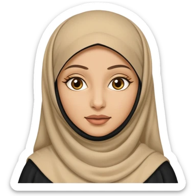 arab woman with niquab cover face sticker