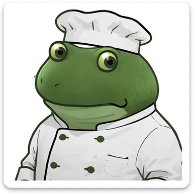 bufo in a chef coat sticker