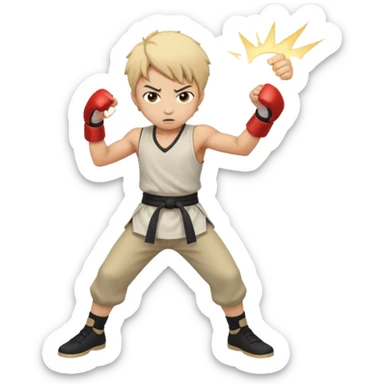 1 vs 100 fight anime Style boy sticker
