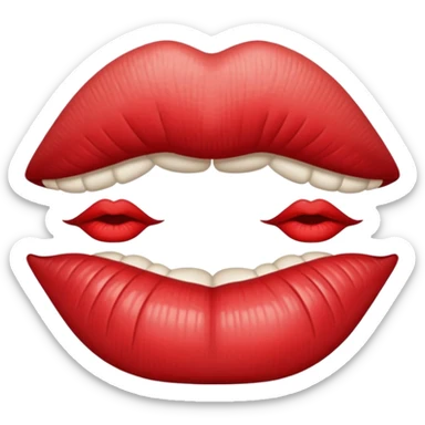 Lips stitched shut  sticker