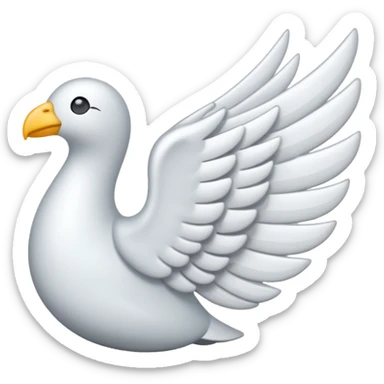 White left wing emoji sticker