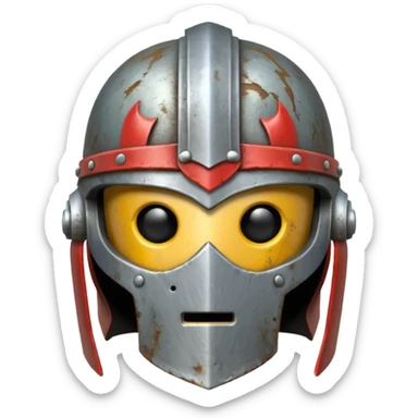 Mini warrior helmet sticker