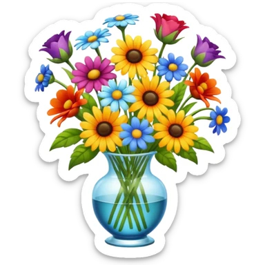 decoração de flores de verão sticker