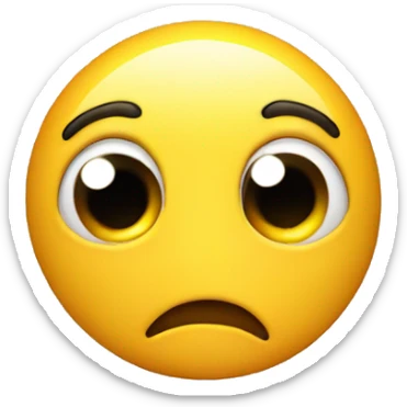 Shy Emoji face, with eyes looking bash fully to the side and pinched mouth  sticker