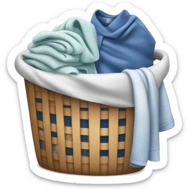 LAUNDRY BASKET WITH FOLDED CLOTHES sticker