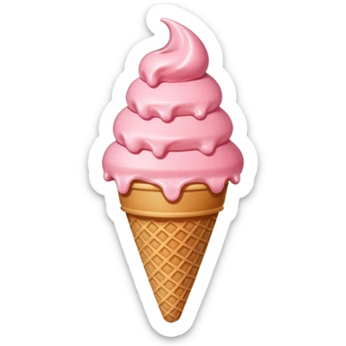 strawberry ice cream sticker