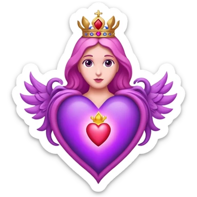 Sacred heart pink violet  sticker