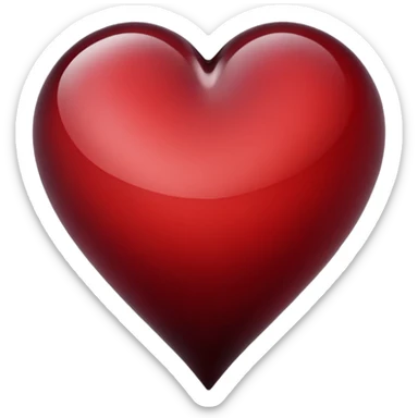 Corazón rojo vino  sticker