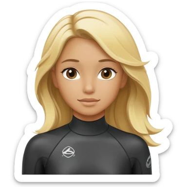 Surfer girl sticker