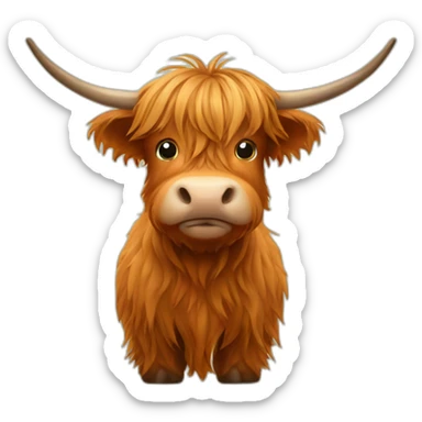 Highland cow sticker