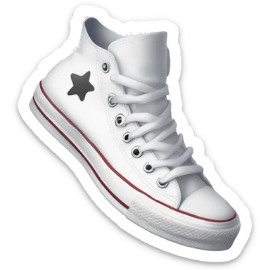 Platform all white high top converse sticker