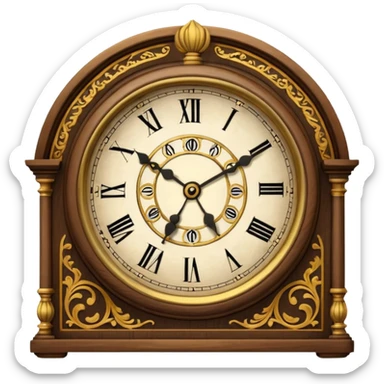 12:00 on the clock old clock sticker