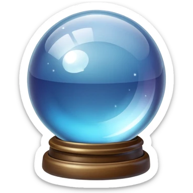 A crystal ball sticker
