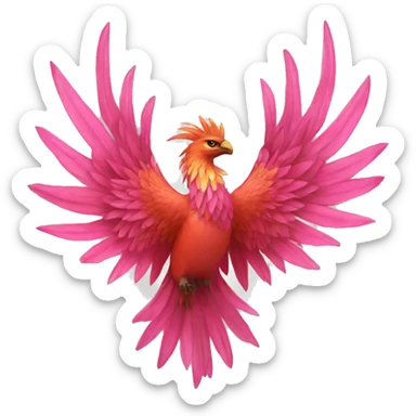 Fenix fuego rosa sticker