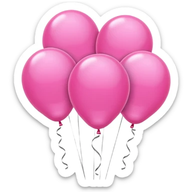 Pink balloons  sticker