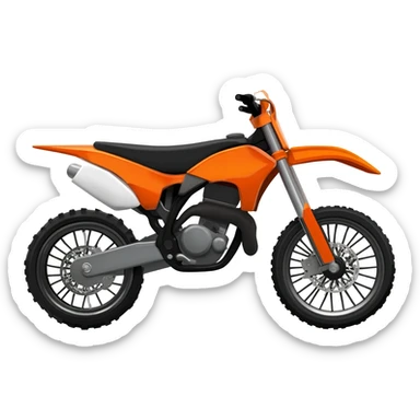 Orange and black dirt bike sticker