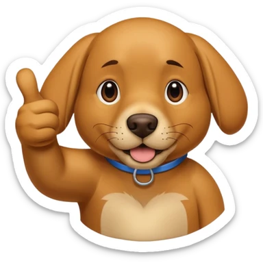 An adult Labrador's paw giving a thumbs up. sticker