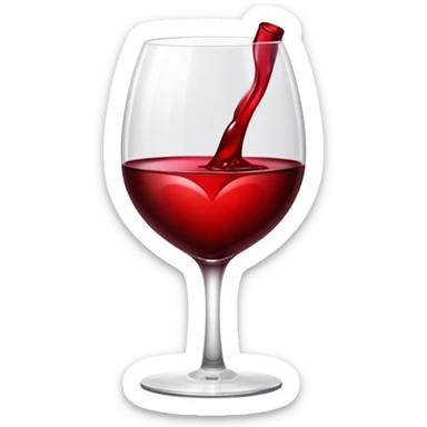 Wine red heart sticker