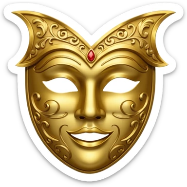 Tragedy and comedy mask sticker