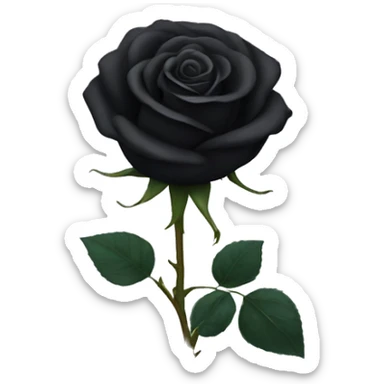 Black rose sticker