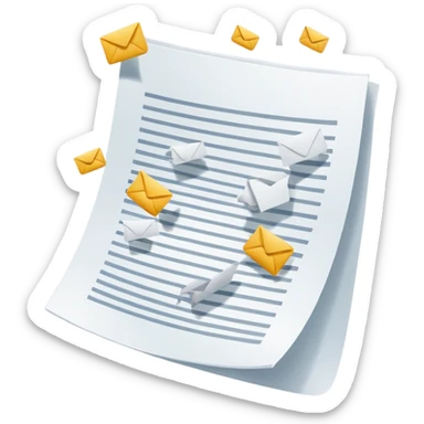 documents in the air sticker